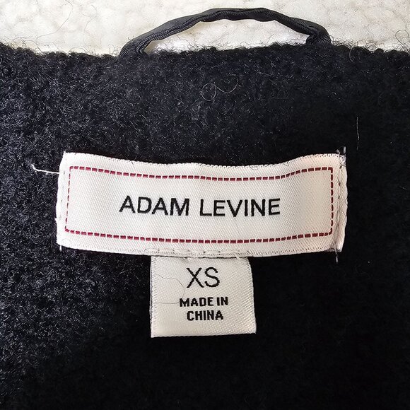Adam Levine Womens Black Sherpa Collar Lined Moto Jacket Wool Blend‎ XS - Picture 5 of 10